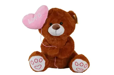 4740 Sk Peluş Ayı Kalpli Balonlu 40CM 2R