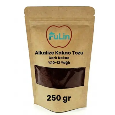 Alkalize Kakao Tozu %10-12 Yağlı - Dark Siyah - 250 Gr 