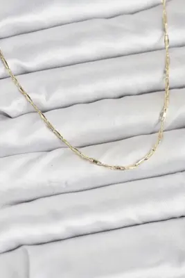 CM 14K Gold Renk Pirinç Ataç Zincir 60 cm Kadın Kolye