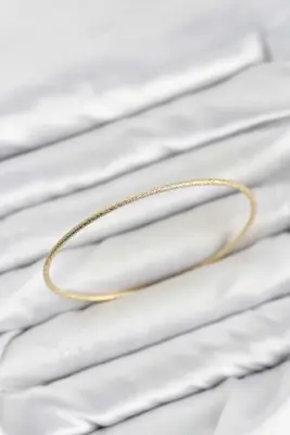 CM Gold Renk Simli Model 65 mm Bilezik