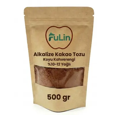 Alkalize Kakao Tozu %10-12 Yağlı - Koyu Kahverengi - 500 Gr 